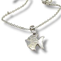 Collana Gioielleria Sorrentino Donna in Oro bianco Diamante 1PLFISH